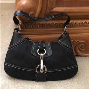 Small black coach handbag